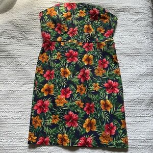 Tropical Strapless Dress